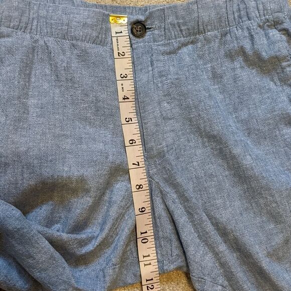 BONOBOS Heather Blue Linen Blend High Rise Tapered Leg Pants XS - Picture 4 of 10